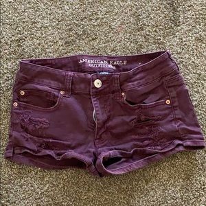 Stretch short shorts, low rise